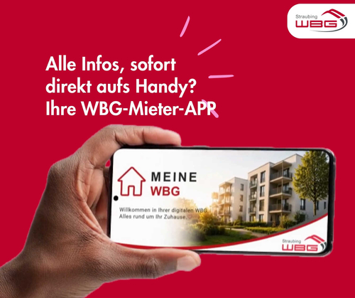 Imagebild mit einem gehaltenen Smartphone, das die App zeigt